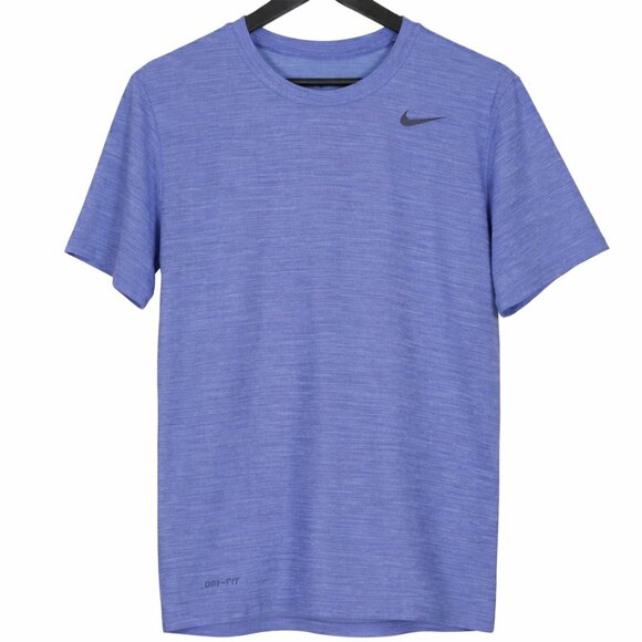 Nike Dri-Fit Shirt Mens Medium Blue Short Sleeve Training Tee Heathered - Picture 2 of 8